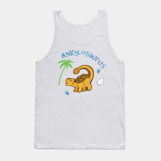 Cute Ankylosaurus Tank Top by SakuraDragon